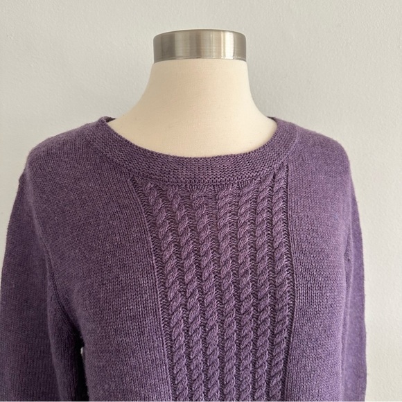 Soft Surroundings Wool Blend Knit Purple Sweater M - Picture 6 of 11